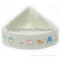 ceramic triangle animal ceramic dog bowl